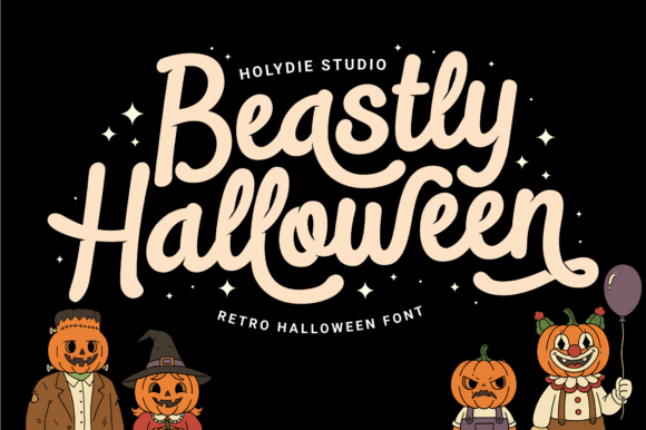 Beastly Halloween: A Charming Retro Typeface for Spooky Season