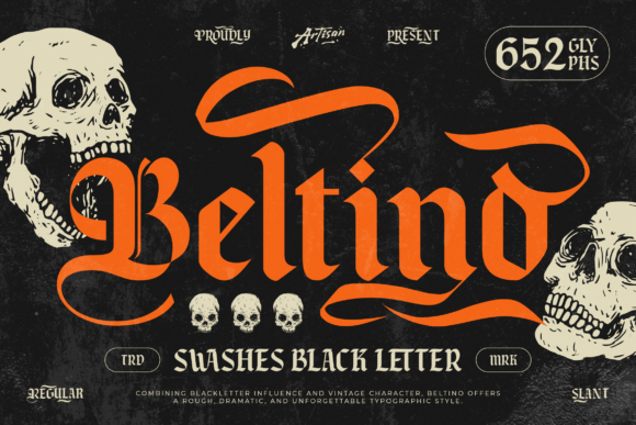 Beltino: Bold Blackletter Font for Dramatic Design