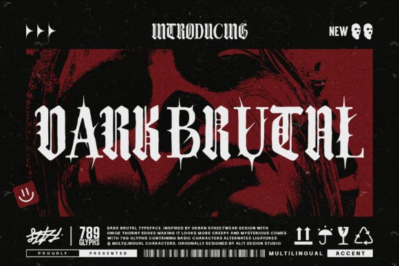 Dark Brutal Typeface: Embrace the Power of Bold Design