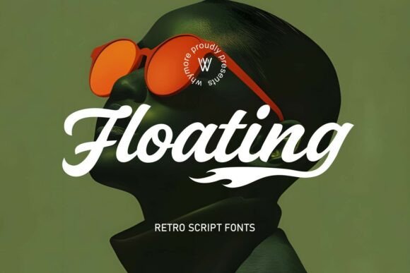 Floating Script: Bold Retro Style for Modern Designs