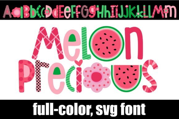 Melon Precious: Whimsical Patterned SVG Font