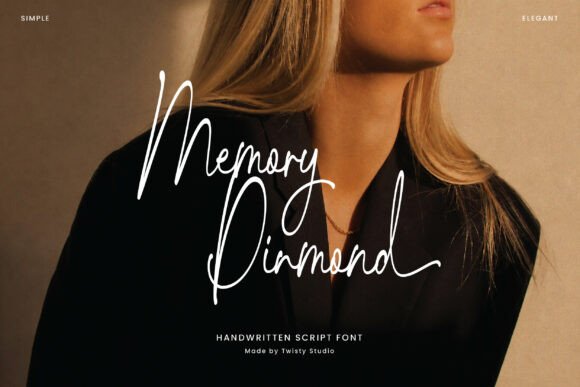 Memory Diamond: Elegant Script for Modern Designs