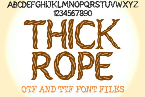 Thick Rope Font: Bold Western & Nautical Design