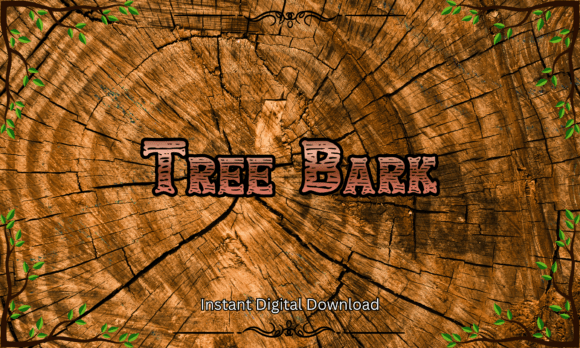 Tree Bark Font: Rustic Woodland Charm for Creative Projects